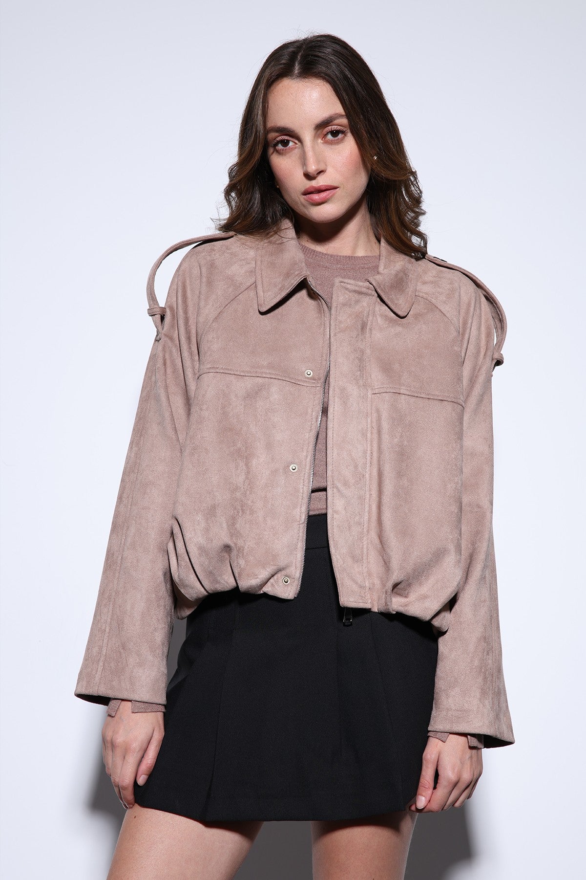 Antioch Suede-Look Women's Bomber Jacket