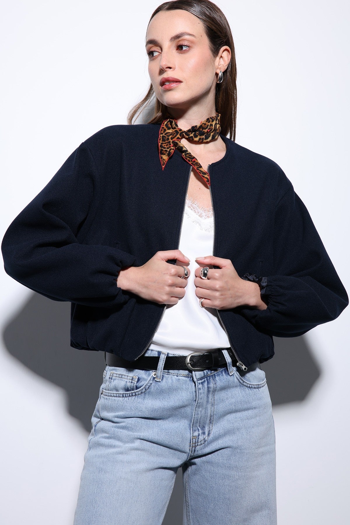 Antioch Women's Elastic-Waist Crop Jacket