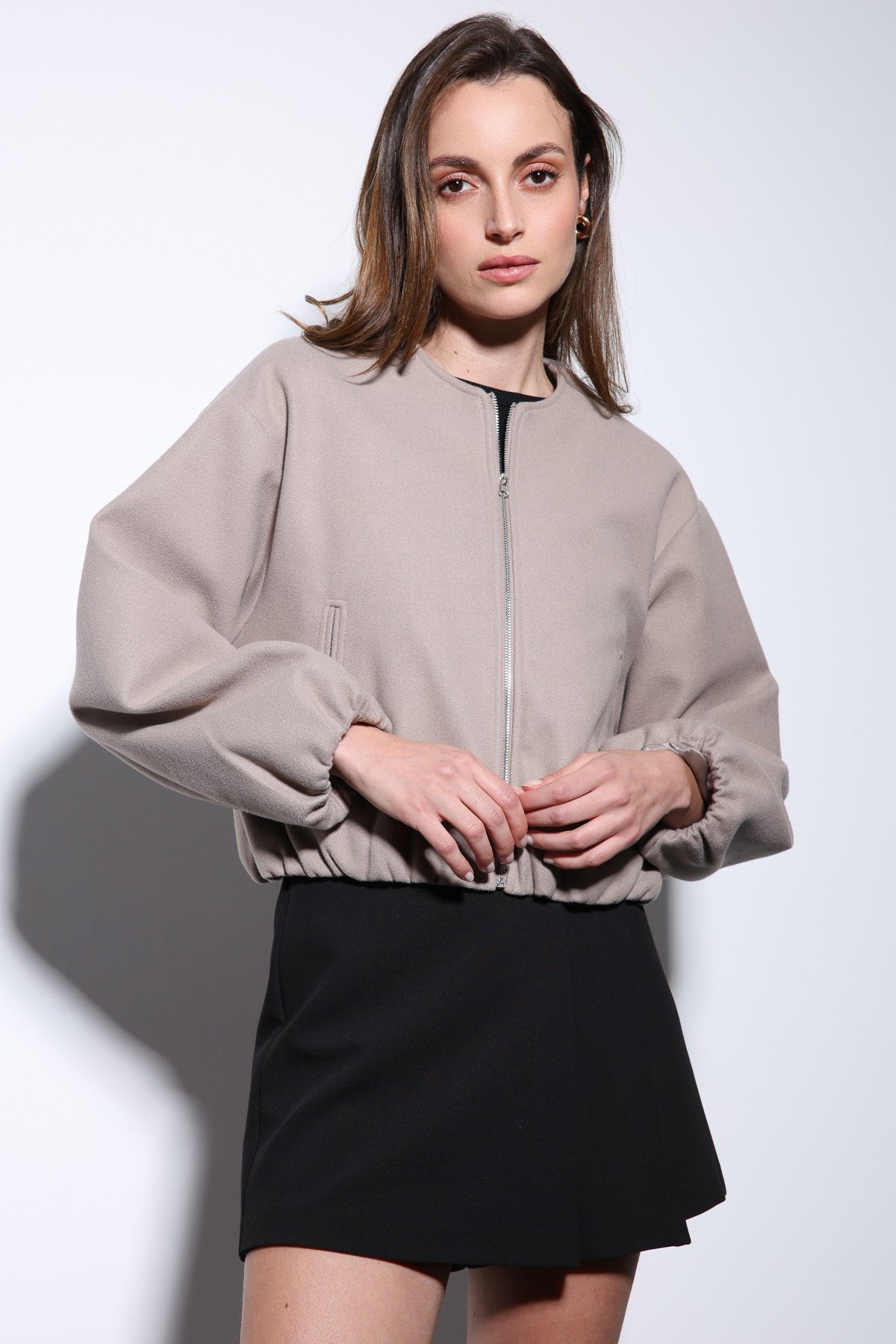 Antioch Women's Elastic-Waist Crop Jacket