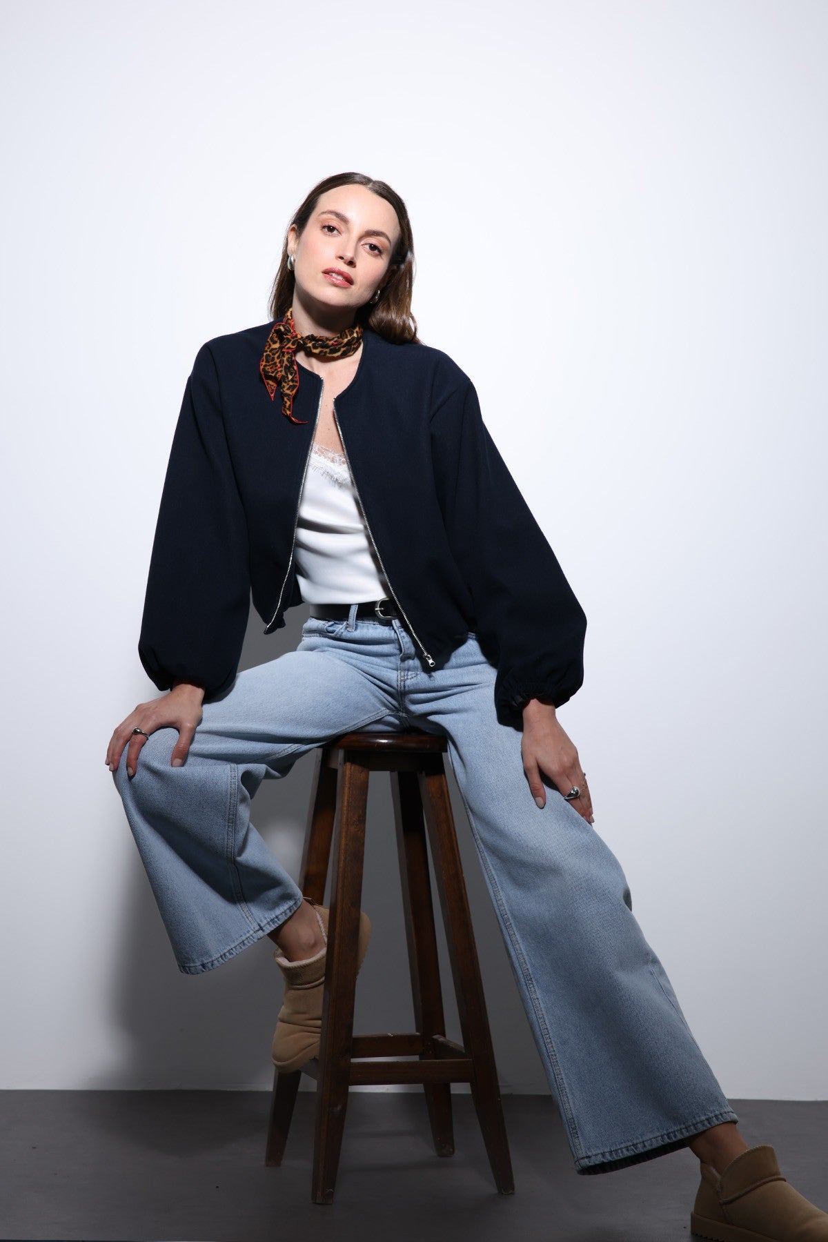 Antioch Women's Elastic-Waist Crop Jacket