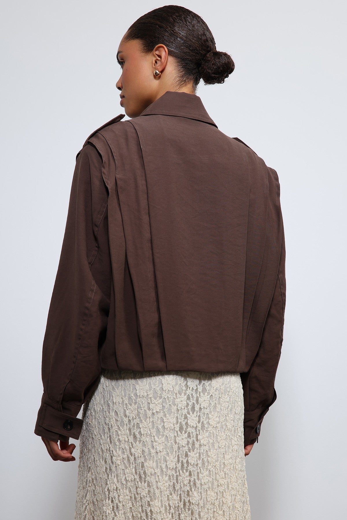 Antioch Pile Detailed Stand-Up Collar Jacket