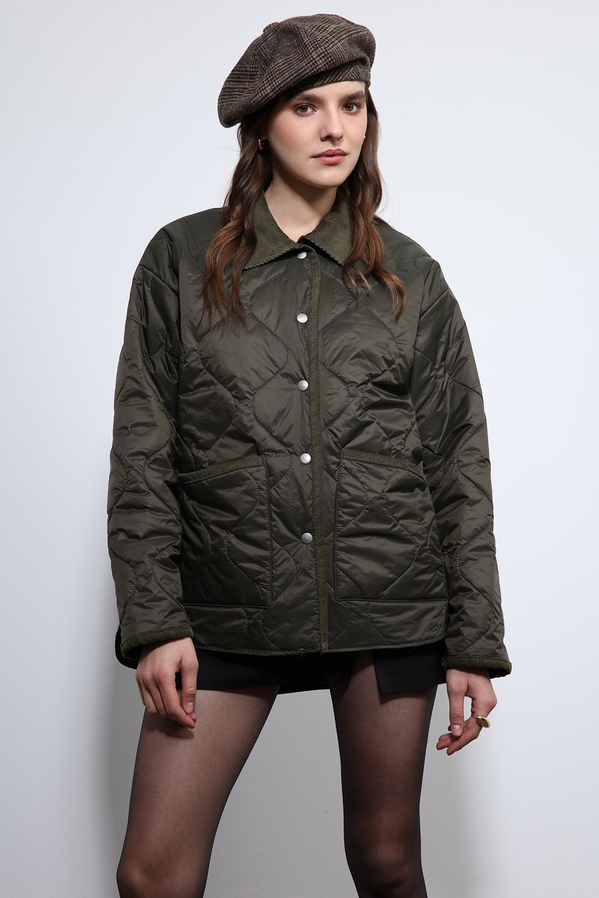 Antioch Contrast Collar Patterned Jacket