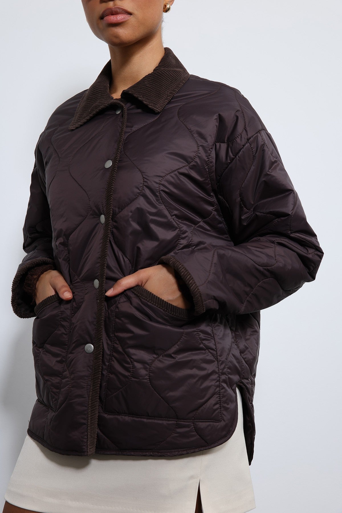 Antioch Contrast Collar Patterned Jacket
