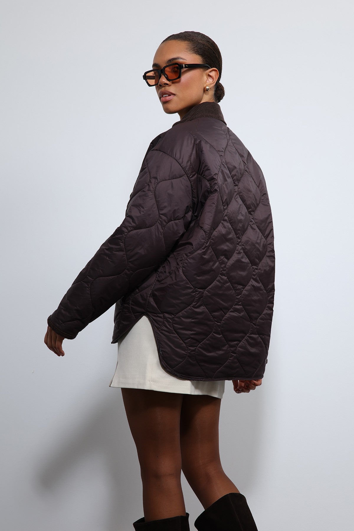 Antioch Contrast Collar Patterned Jacket