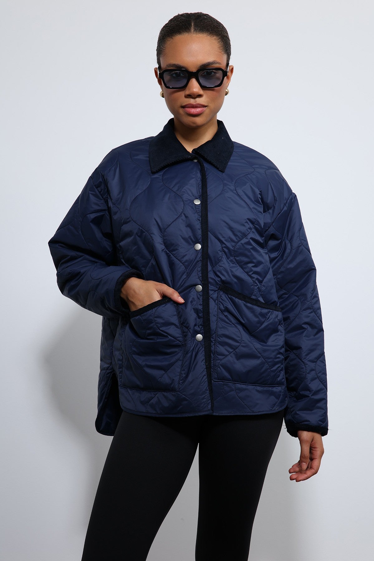Antioch Contrast Collar Patterned Jacket