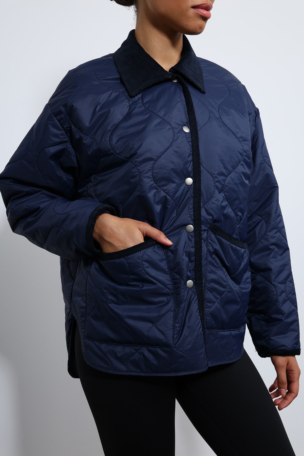Antioch Contrast Collar Patterned Jacket