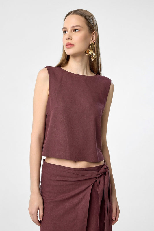 Antioch Women's Blouse with Linen Blend