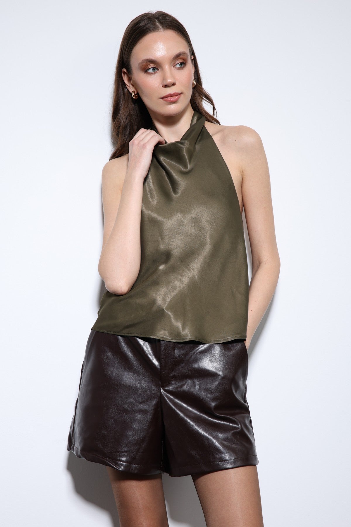 Antioch Satin Halter Top for Women