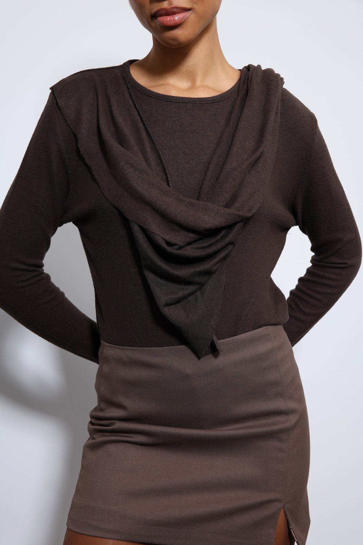 Antioch Draped Shawl with Detailed Top