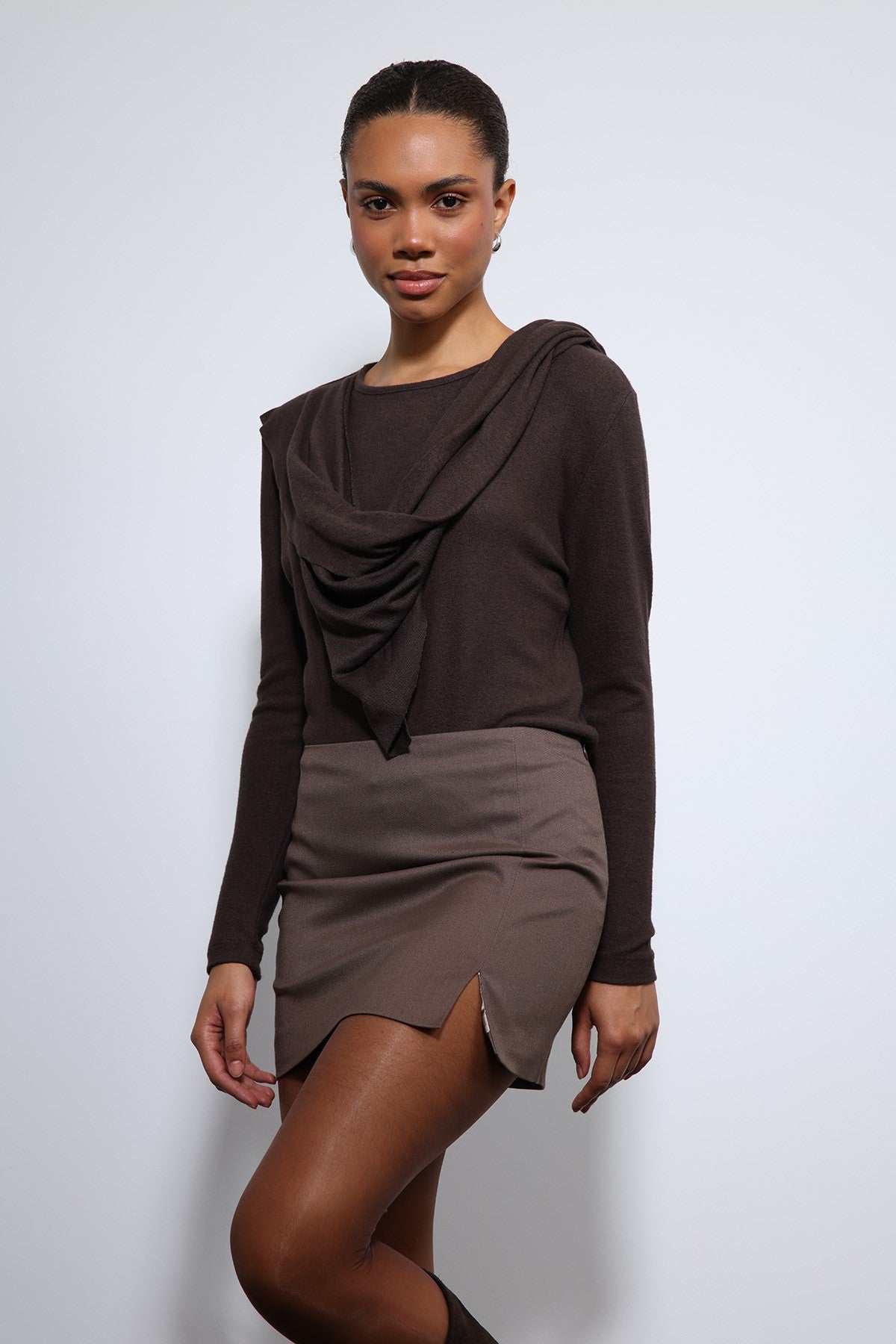 Antioch Draped Shawl with Detailed Top