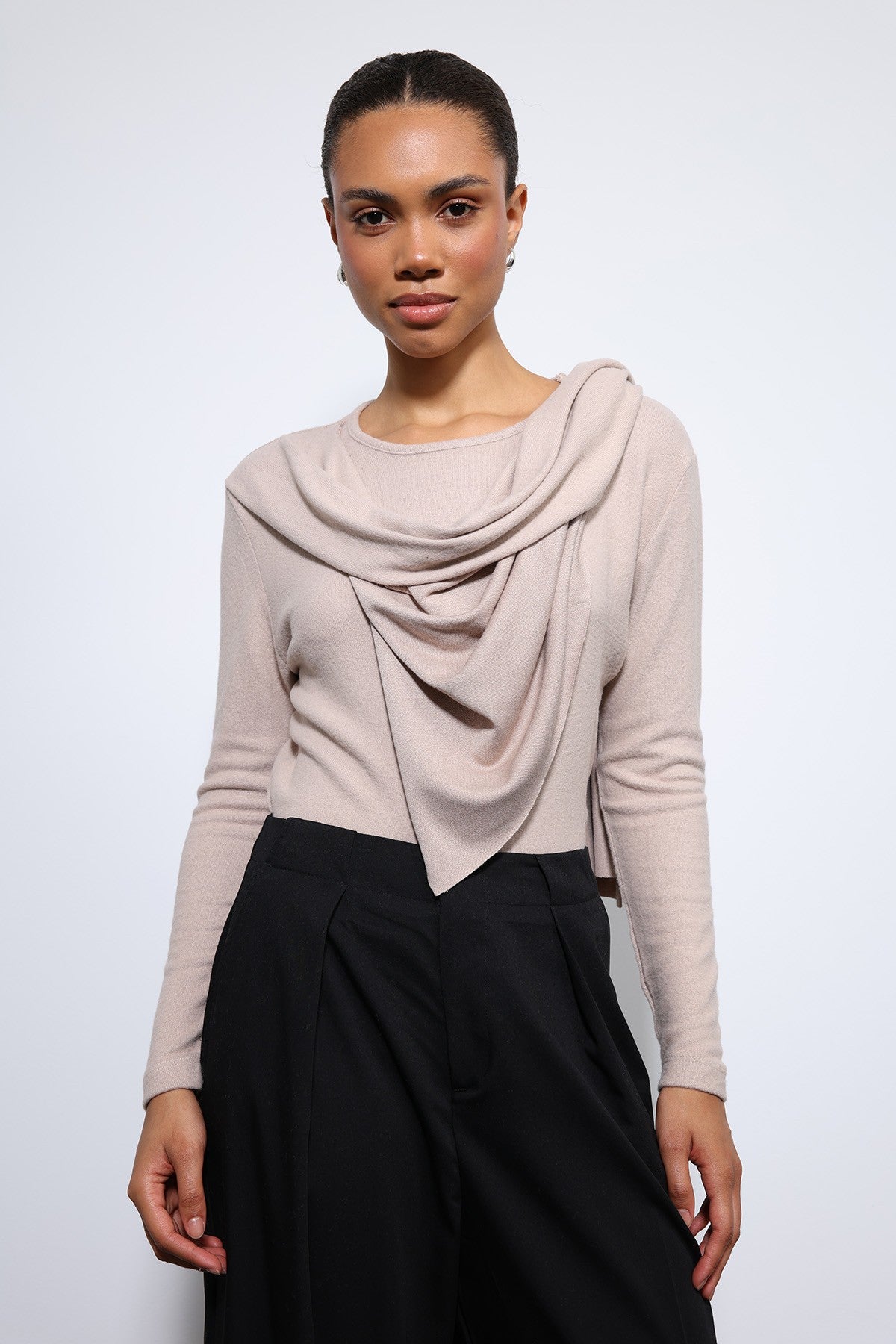Antioch Draped Shawl with Detailed Top