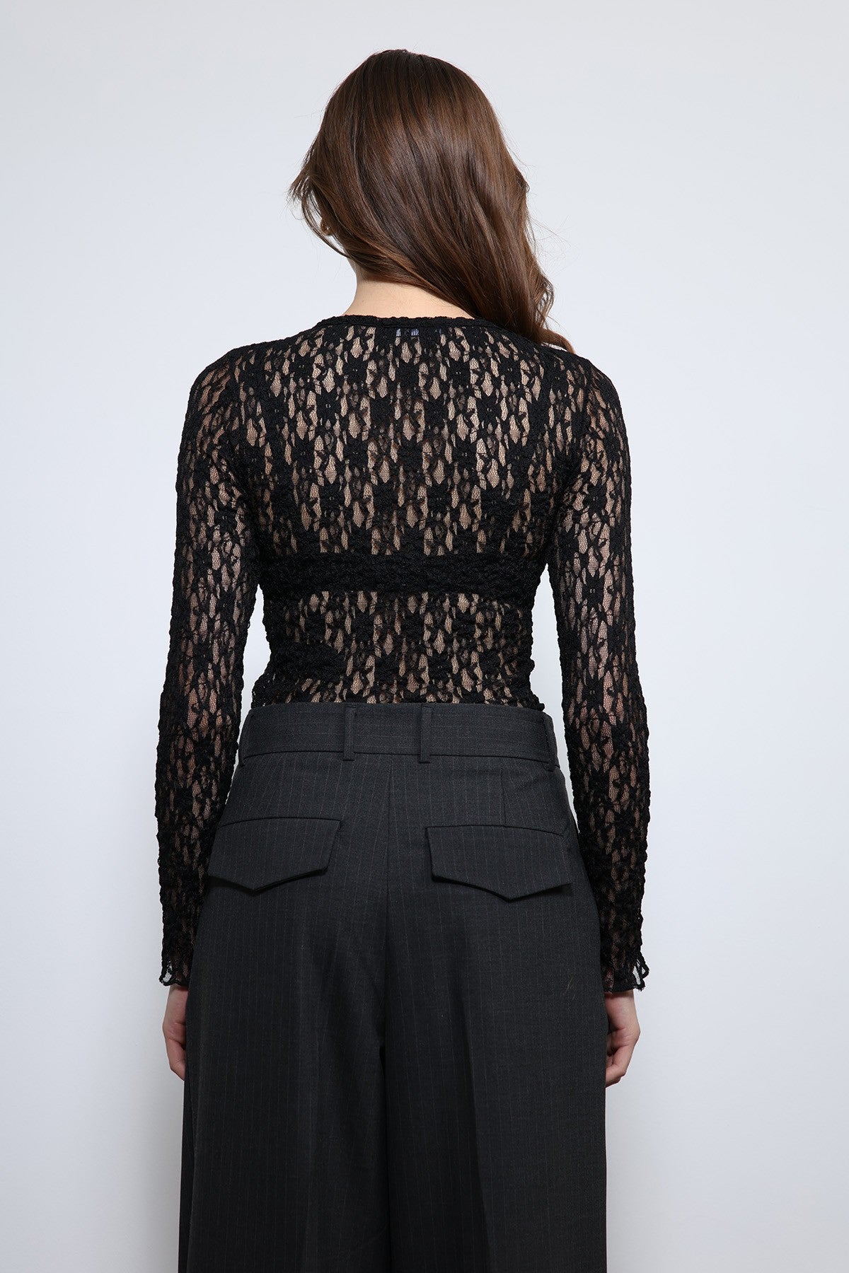 Antioch Sheer Blouse with Lace Details