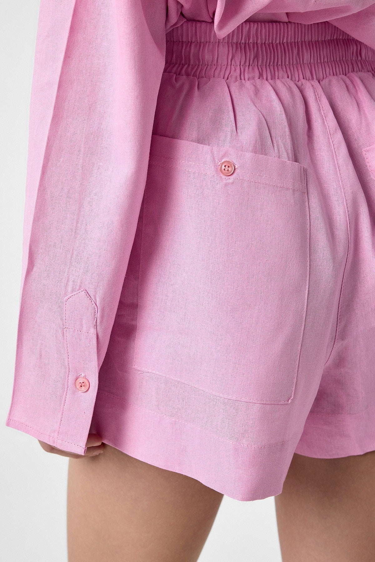 Antioch Linen-Blend Shorts and Shirt Set for Women