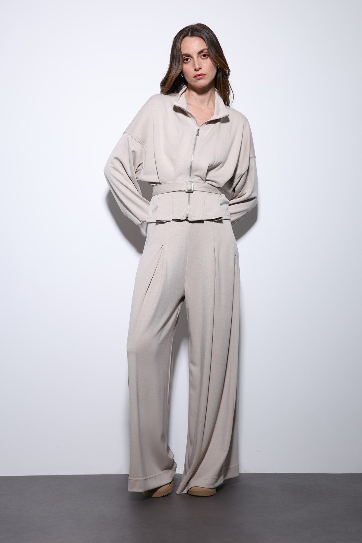 Antioch Belted Wide-Leg Pants Suit