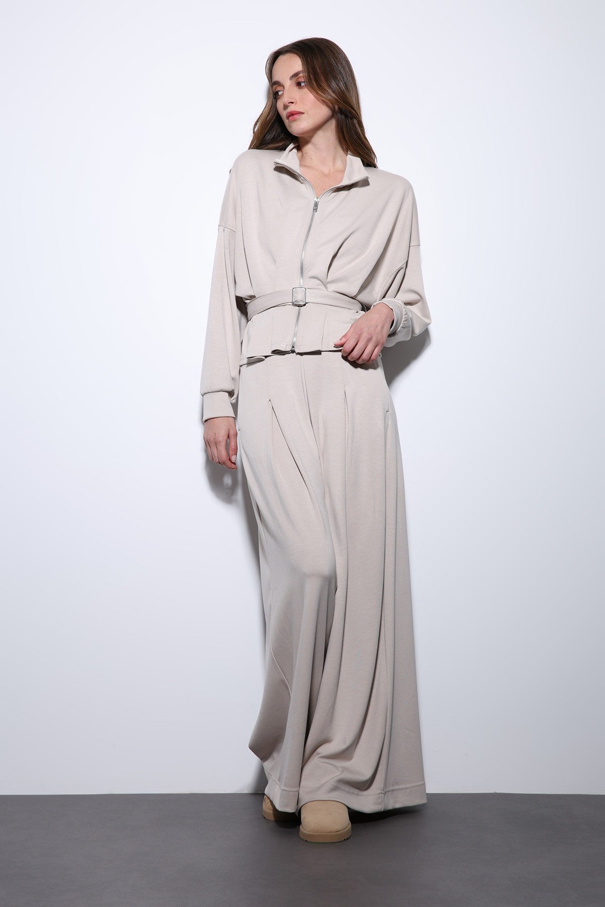 Antioch Belted Wide-Leg Pants Suit