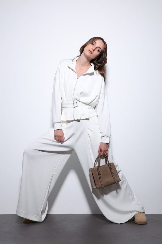 Antioch Belted Wide-Leg Pants Suit