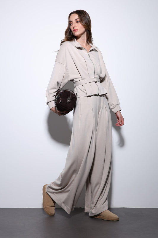 Antioch Belted Wide-Leg Pants Suit