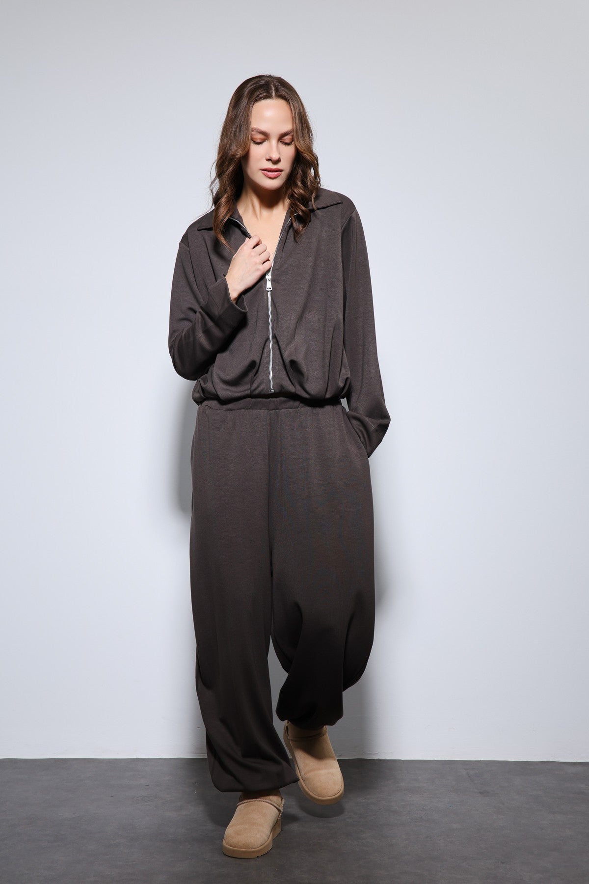 Antioch Oversized Jacket and Elastic-Cuffed Pants Sweatsuit Set