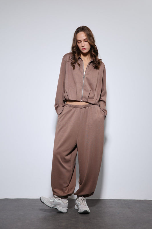 Antioch Oversized Jacket and Elastic-Cuffed Pants Sweatsuit Set