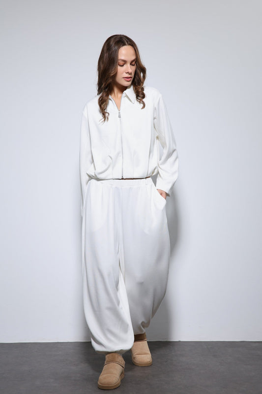 Antioch Oversized Jacket and Elastic-Cuffed Pants Sweatsuit Set