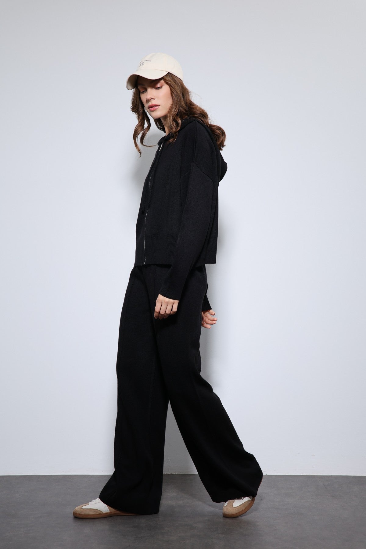 Antioch Hooded Top and Wide-Leg Knit Set