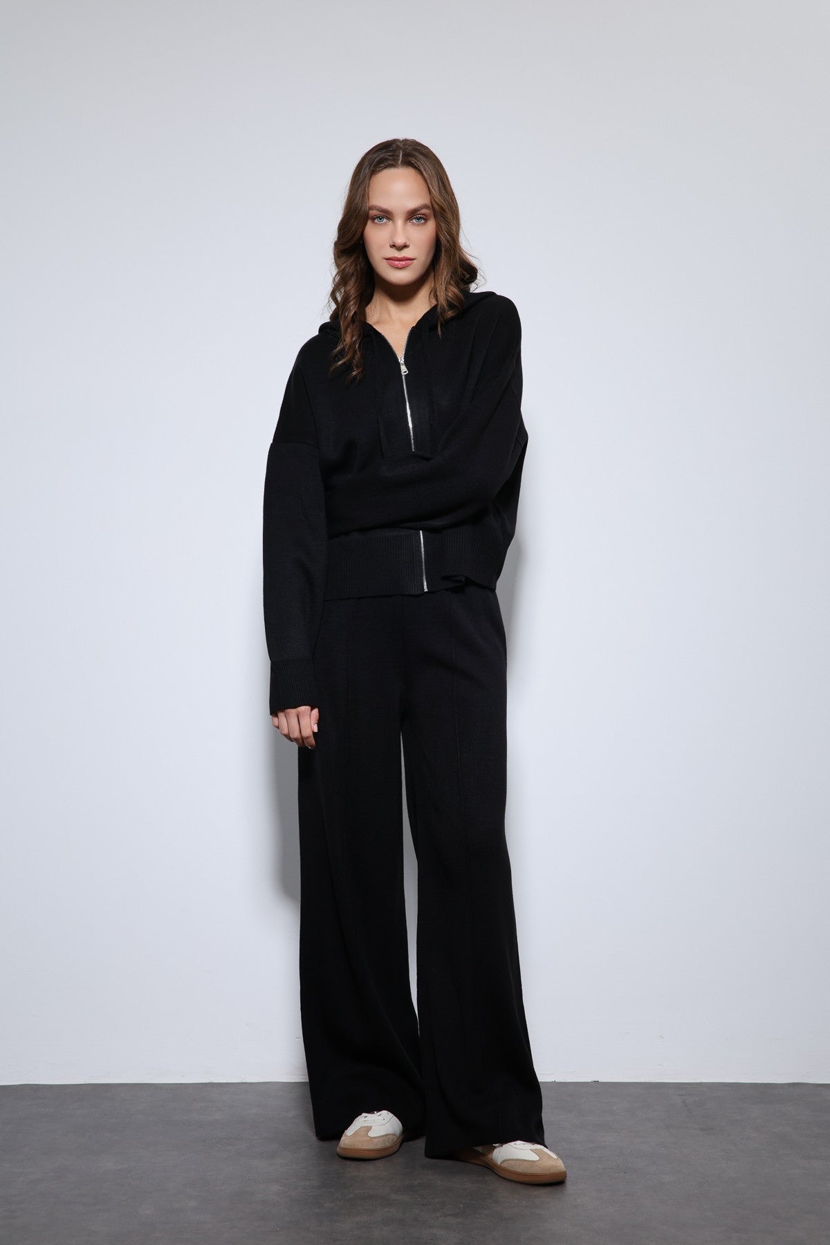 Antioch Hooded Top and Wide-Leg Knit Set