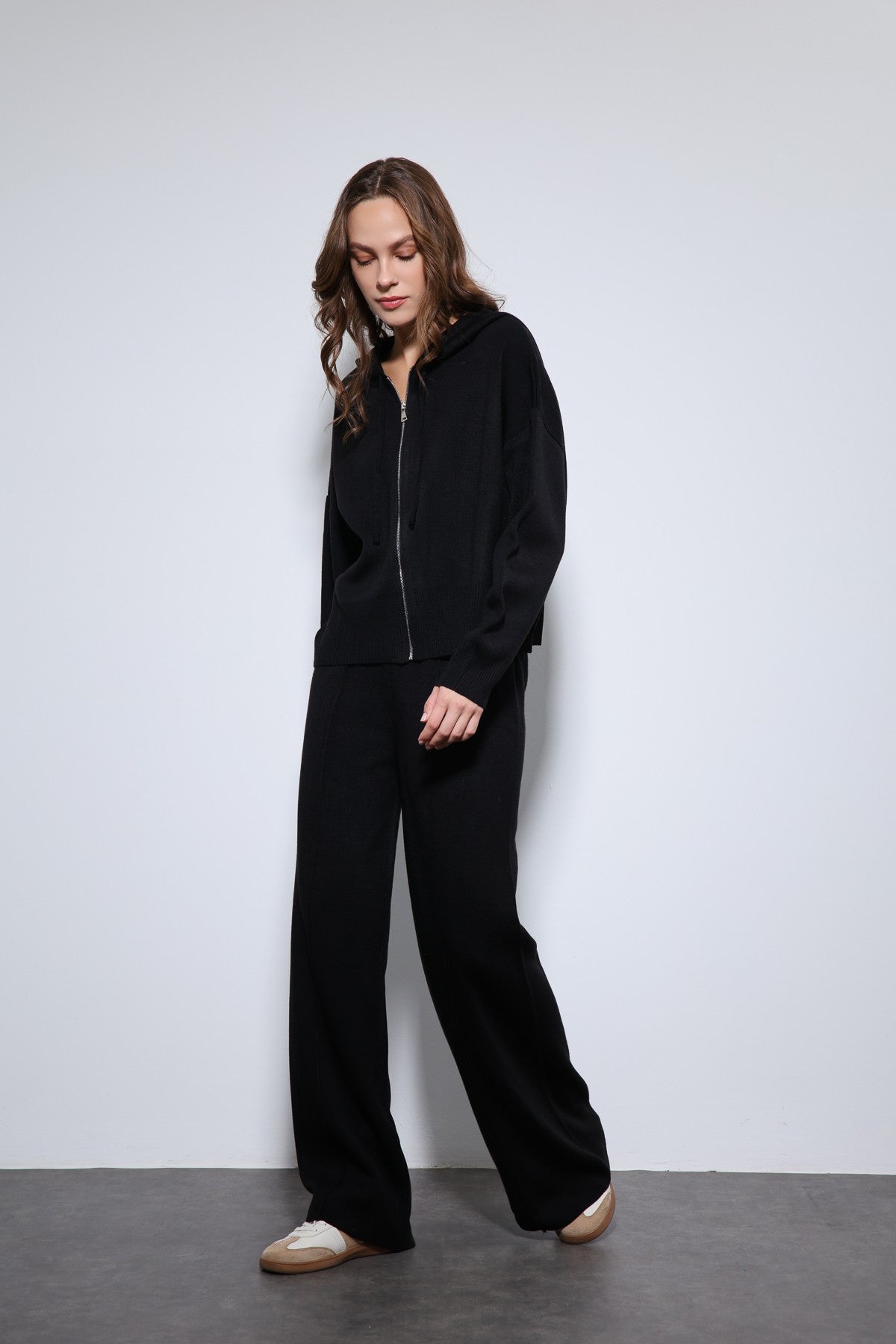 Antioch Hooded Top and Wide-Leg Knit Set
