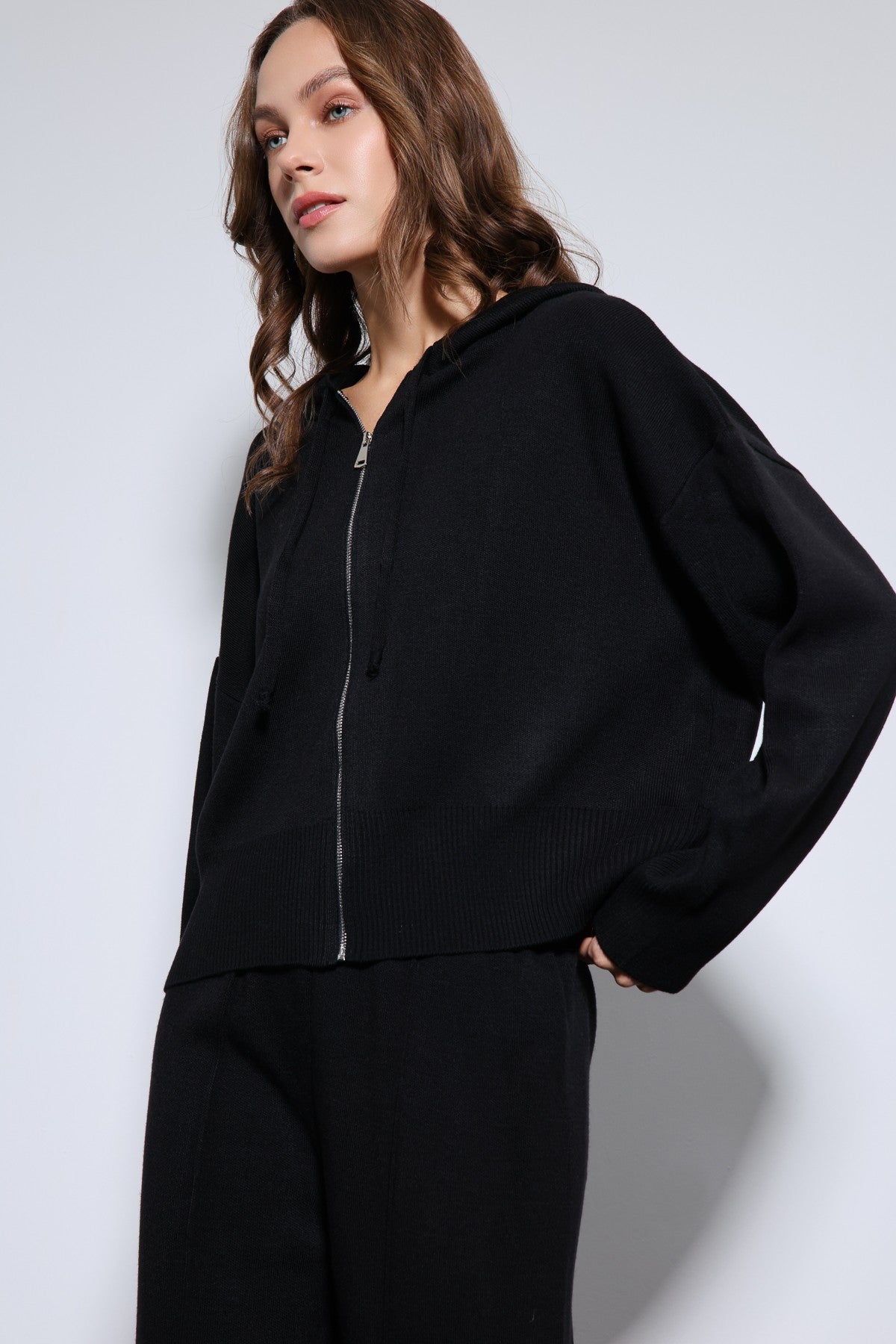 Antioch Hooded Top and Wide-Leg Knit Set