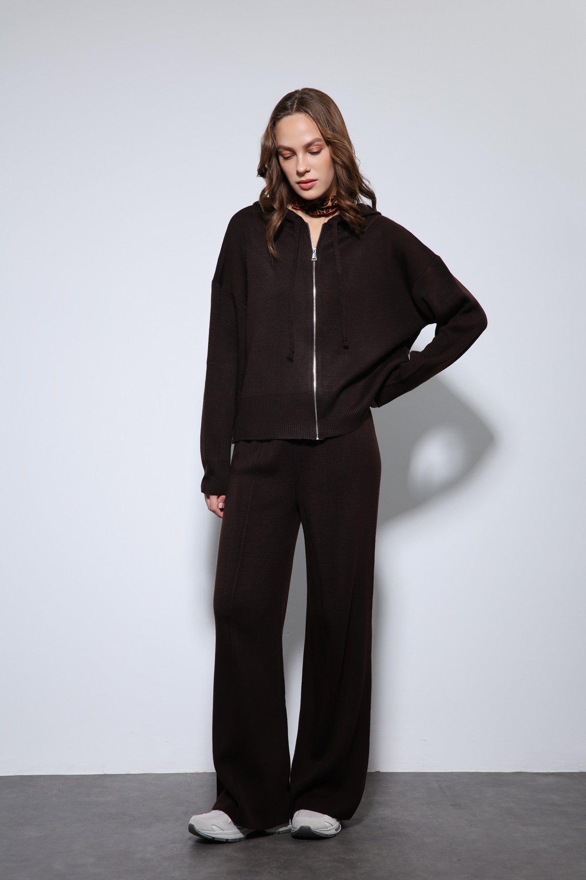 Antioch Hooded Top and Wide-Leg Knit Set