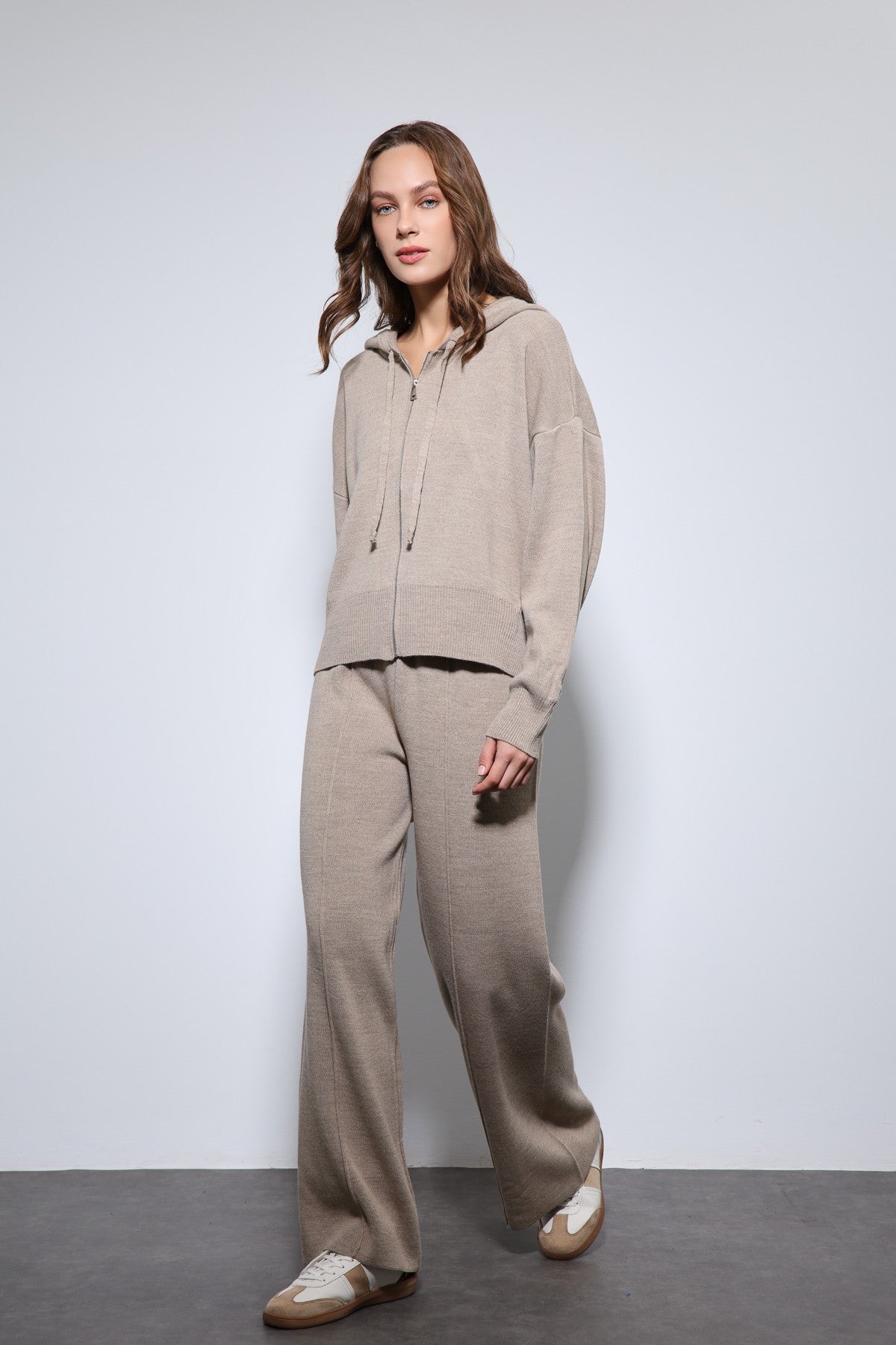 Antioch Hooded Top and Wide-Leg Knit Set