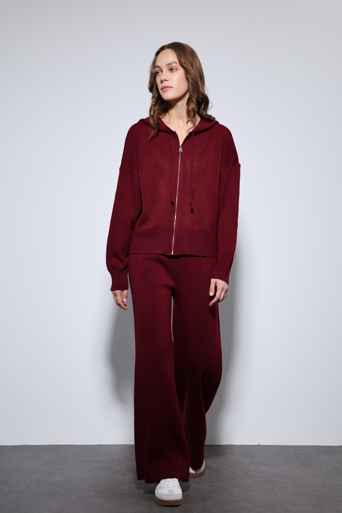 Antioch Hooded Top and Wide-Leg Knit Set
