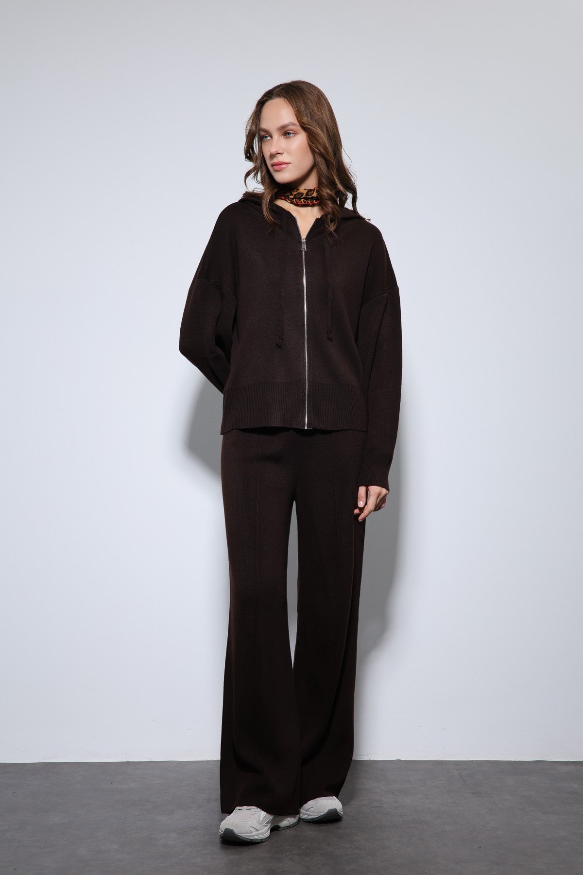 Antioch Hooded Top and Wide-Leg Knit Set