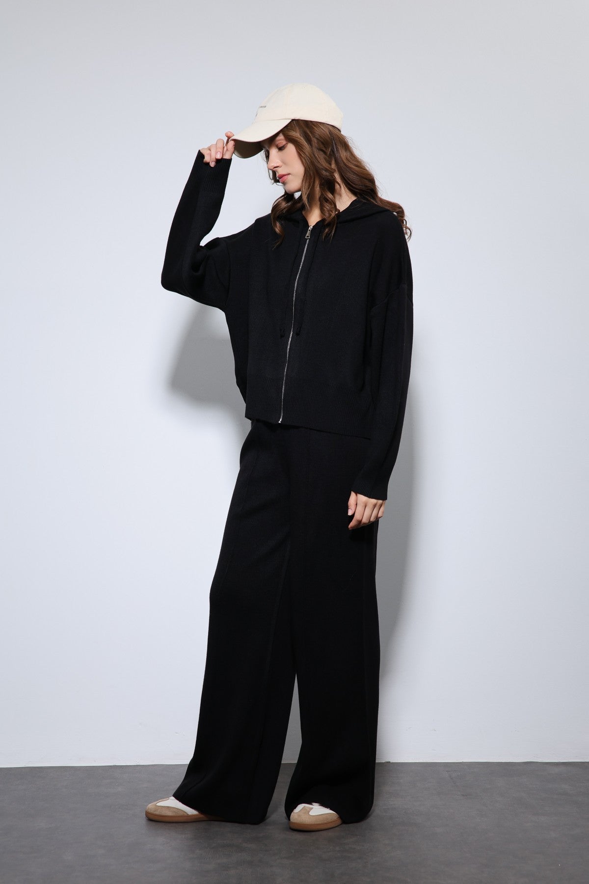 Antioch Hooded Top and Wide-Leg Knit Set