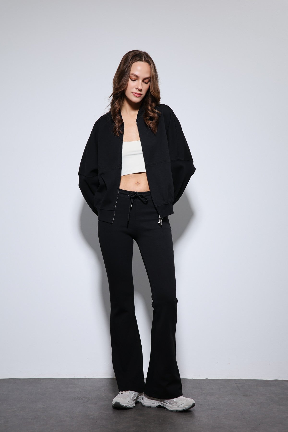 Antioch Bomber Jacket and Flared-Leg Sweatpants Set