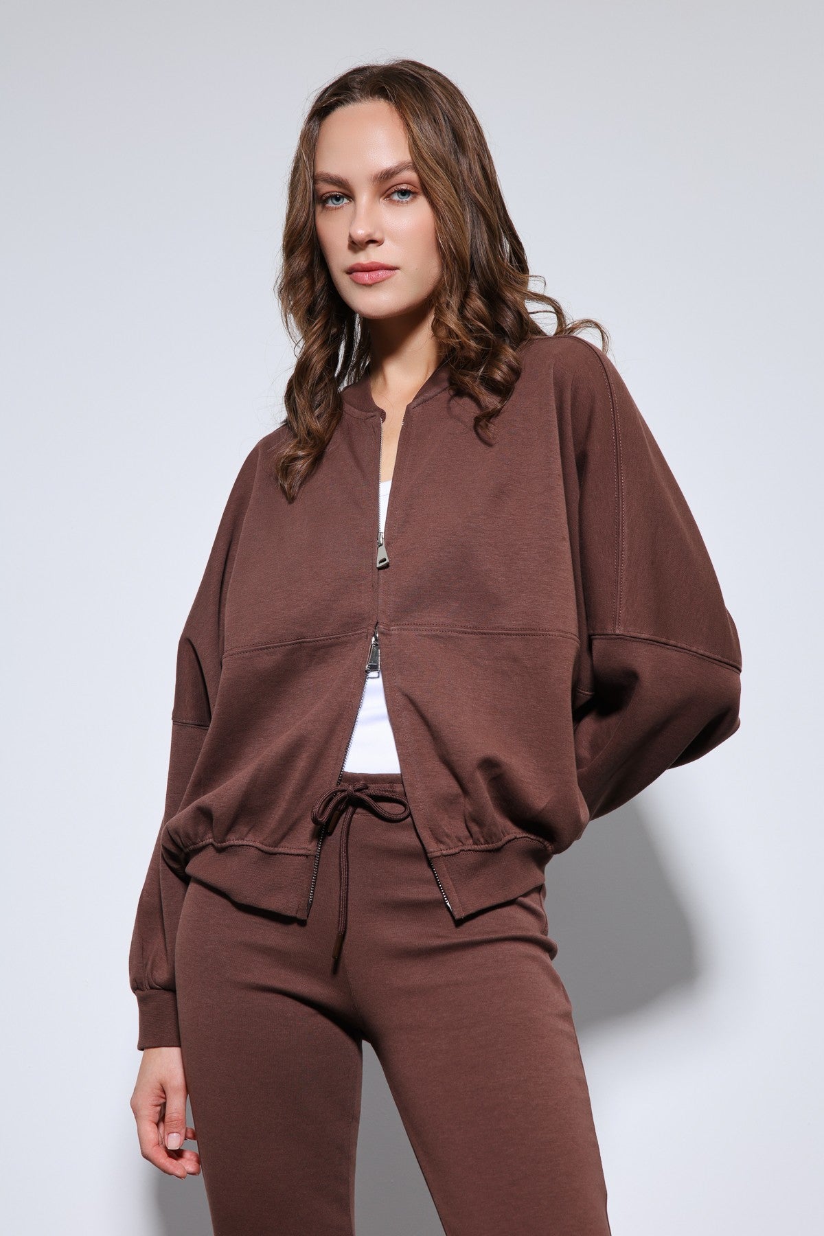 Antioch Bomber Jacket and Flared-Leg Sweatpants Set