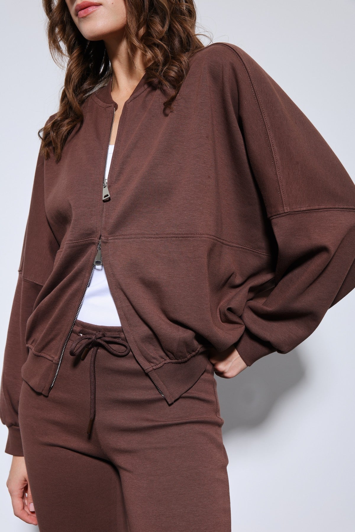 Antioch Bomber Jacket and Flared-Leg Sweatpants Set