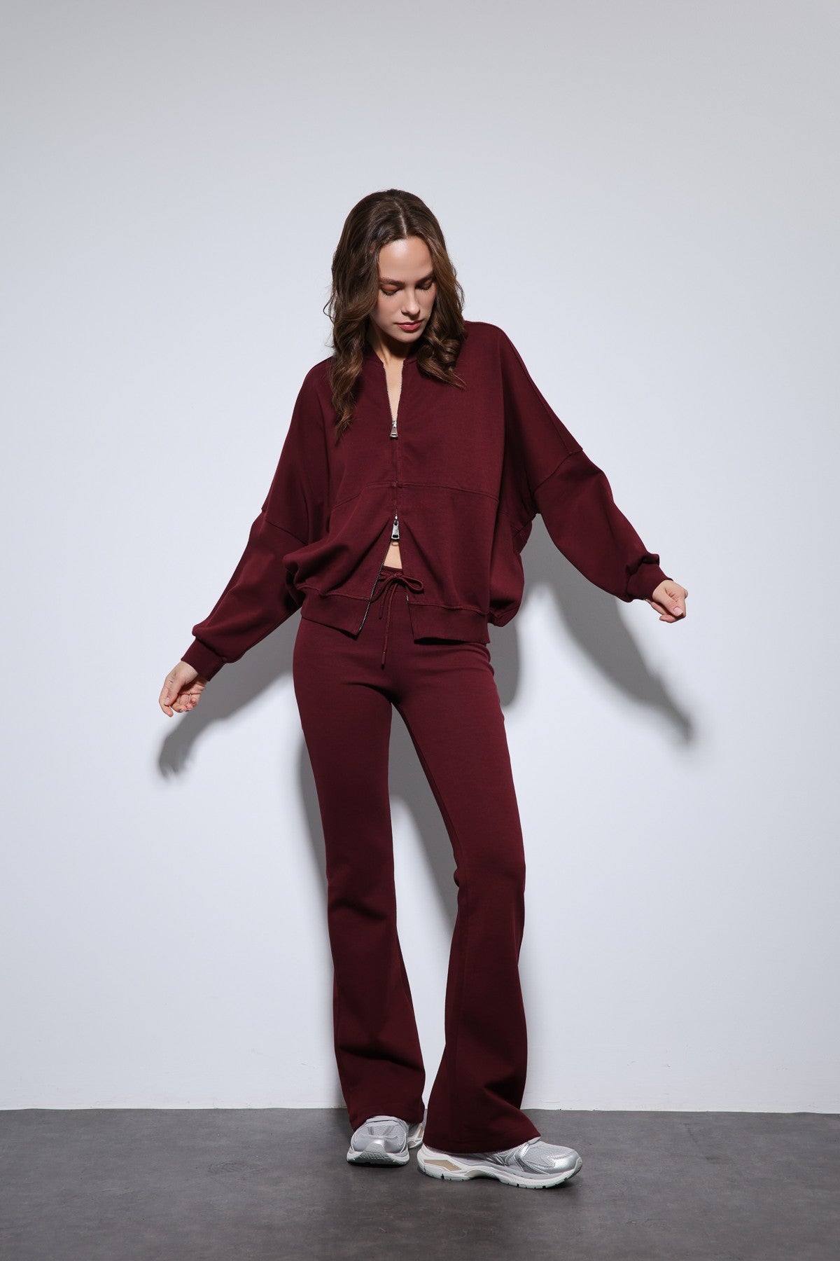 Antioch Bomber Jacket and Flared-Leg Sweatpants Set