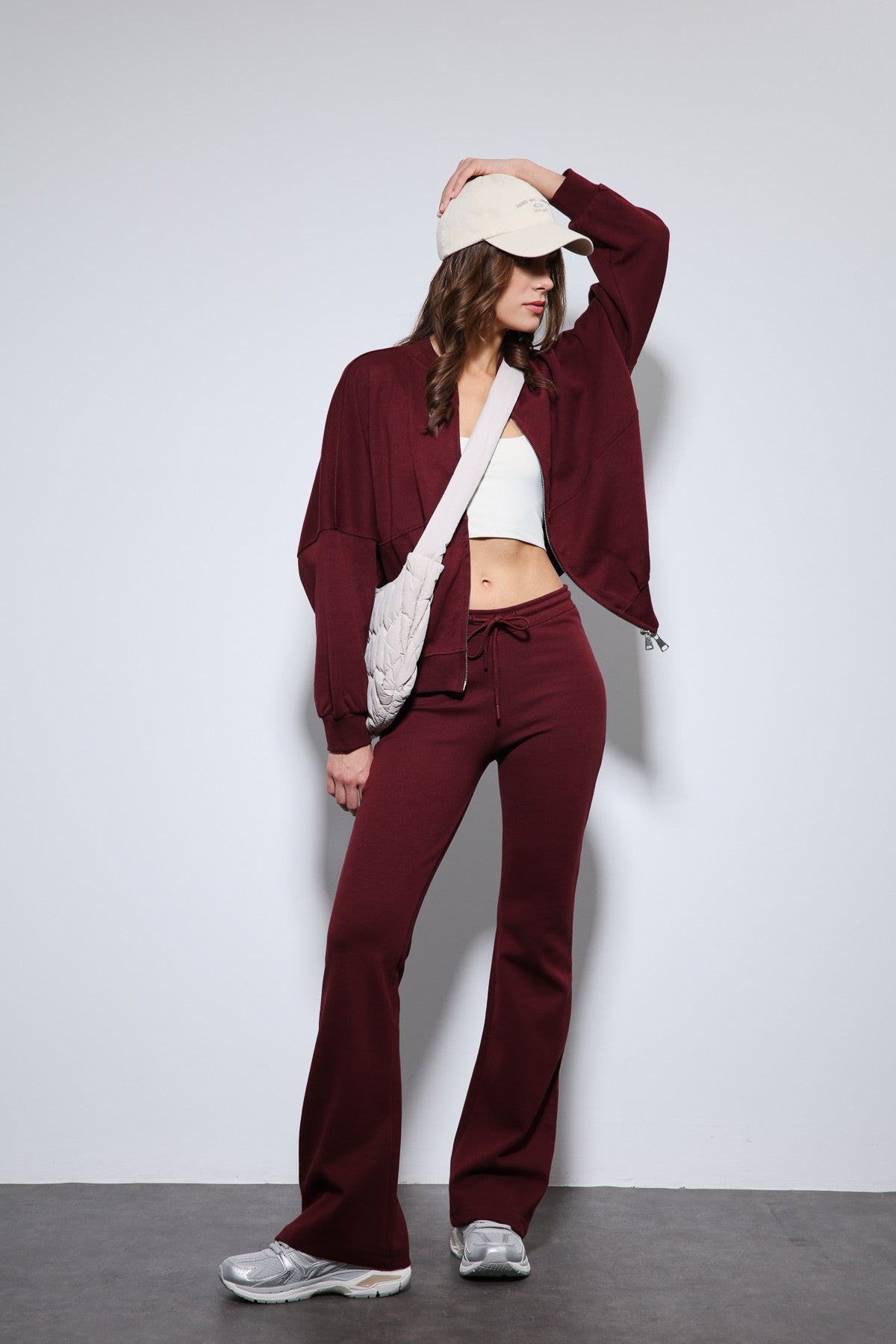 Antioch Bomber Jacket and Flared-Leg Sweatpants Set