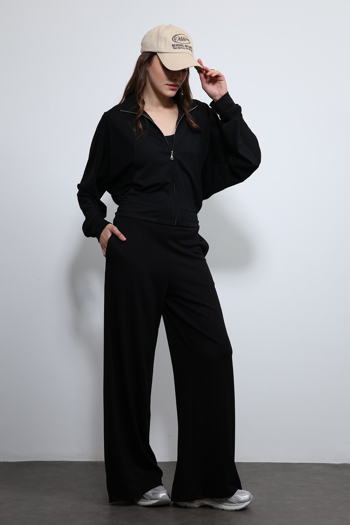 Antioch Wide-Leg Striped Sweatsuit