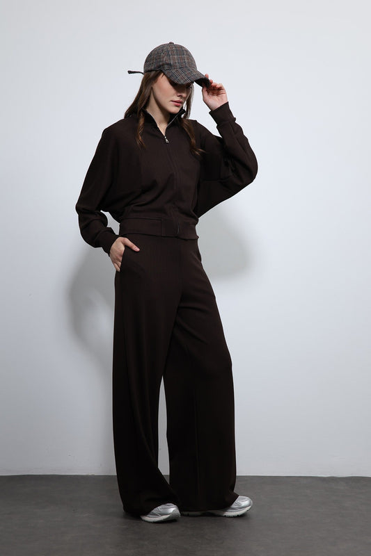 Antioch Wide-Leg Striped Sweatsuit
