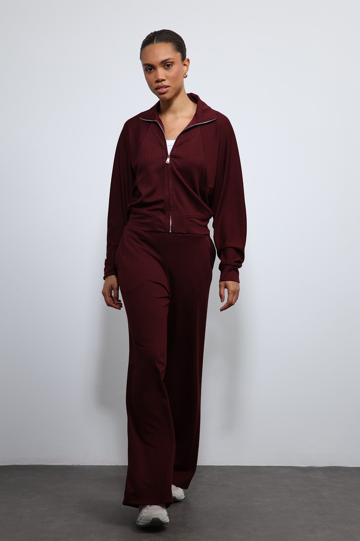Antioch Wide-Leg Striped Sweatsuit