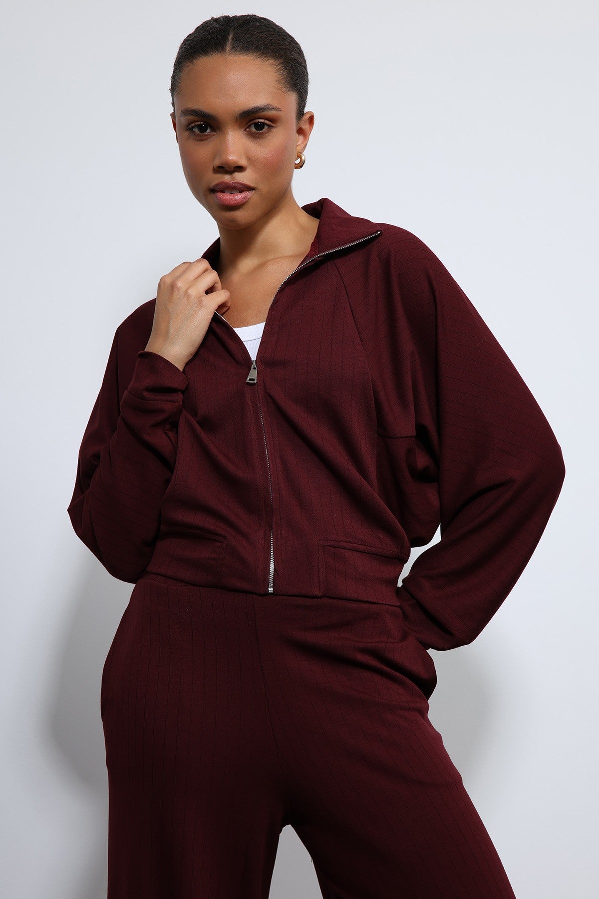 Antioch Wide-Leg Striped Sweatsuit