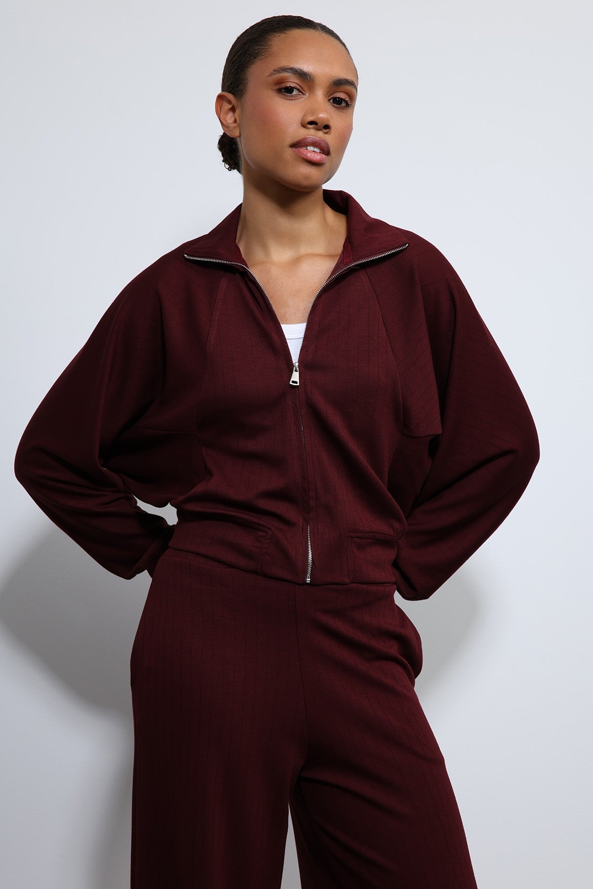 Antioch Wide-Leg Striped Sweatsuit