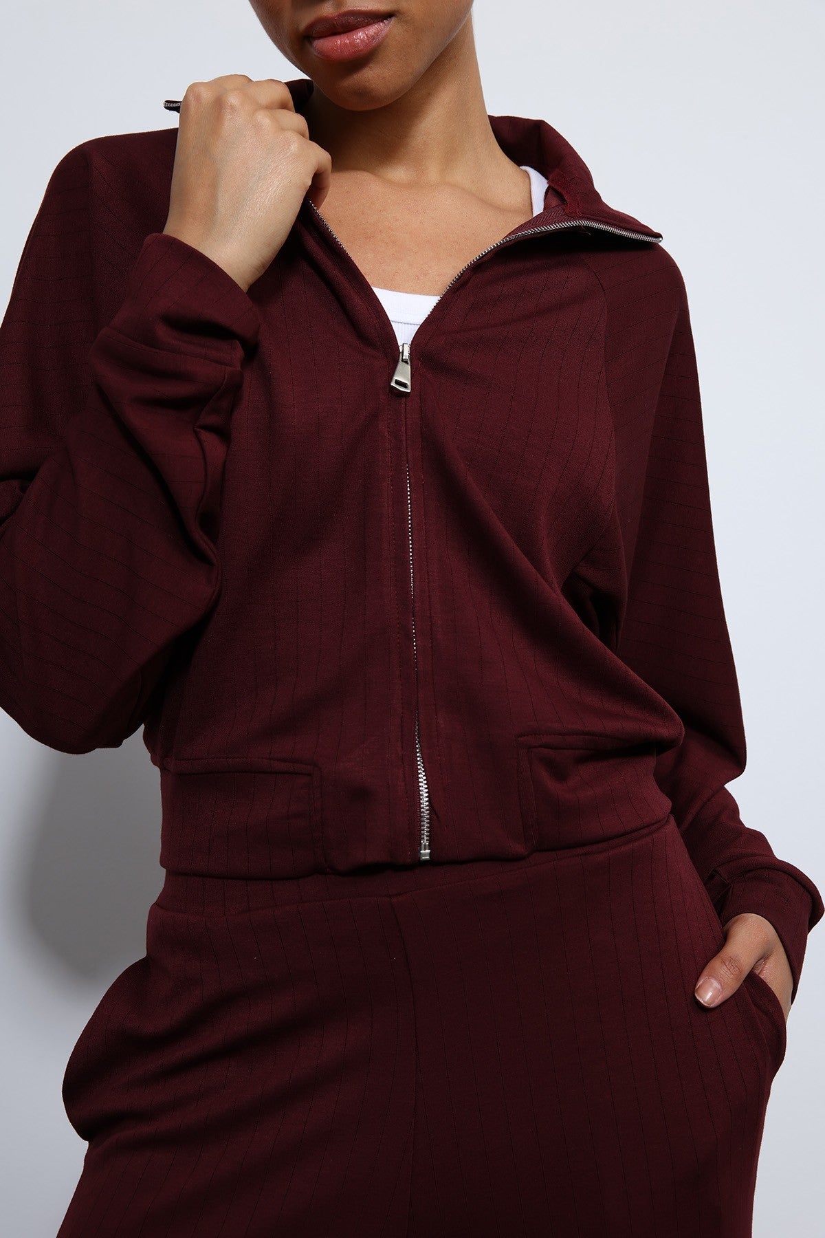 Antioch Wide-Leg Striped Sweatsuit