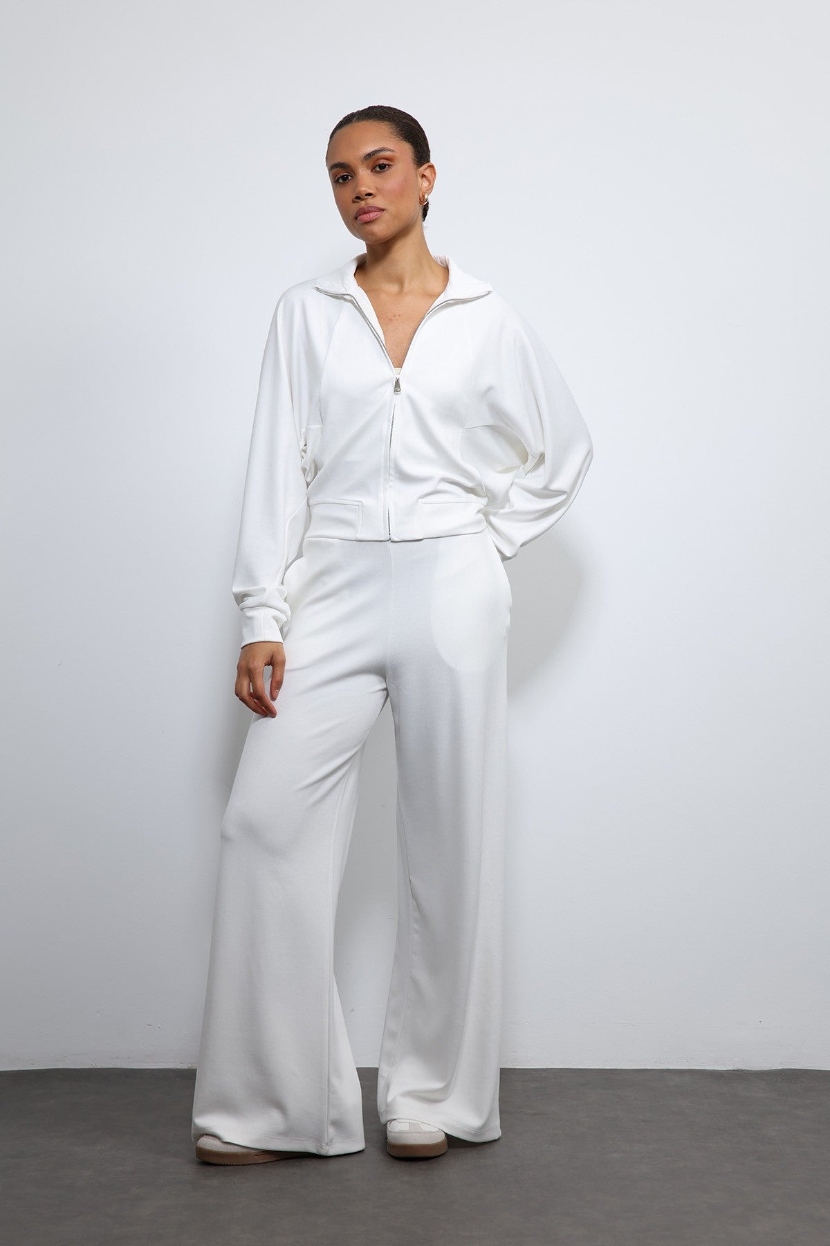 Antioch Wide-Leg Striped Sweatsuit
