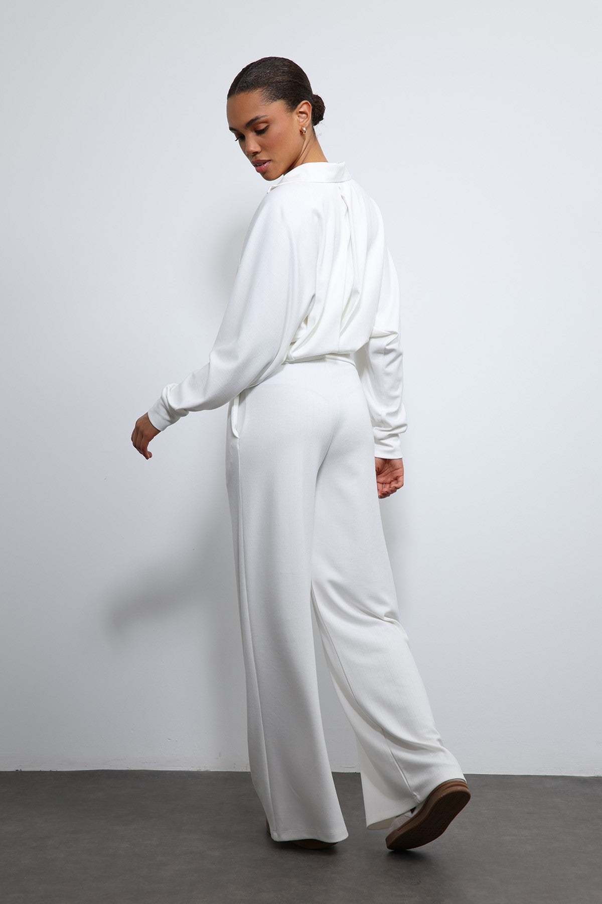 Antioch Wide-Leg Striped Sweatsuit