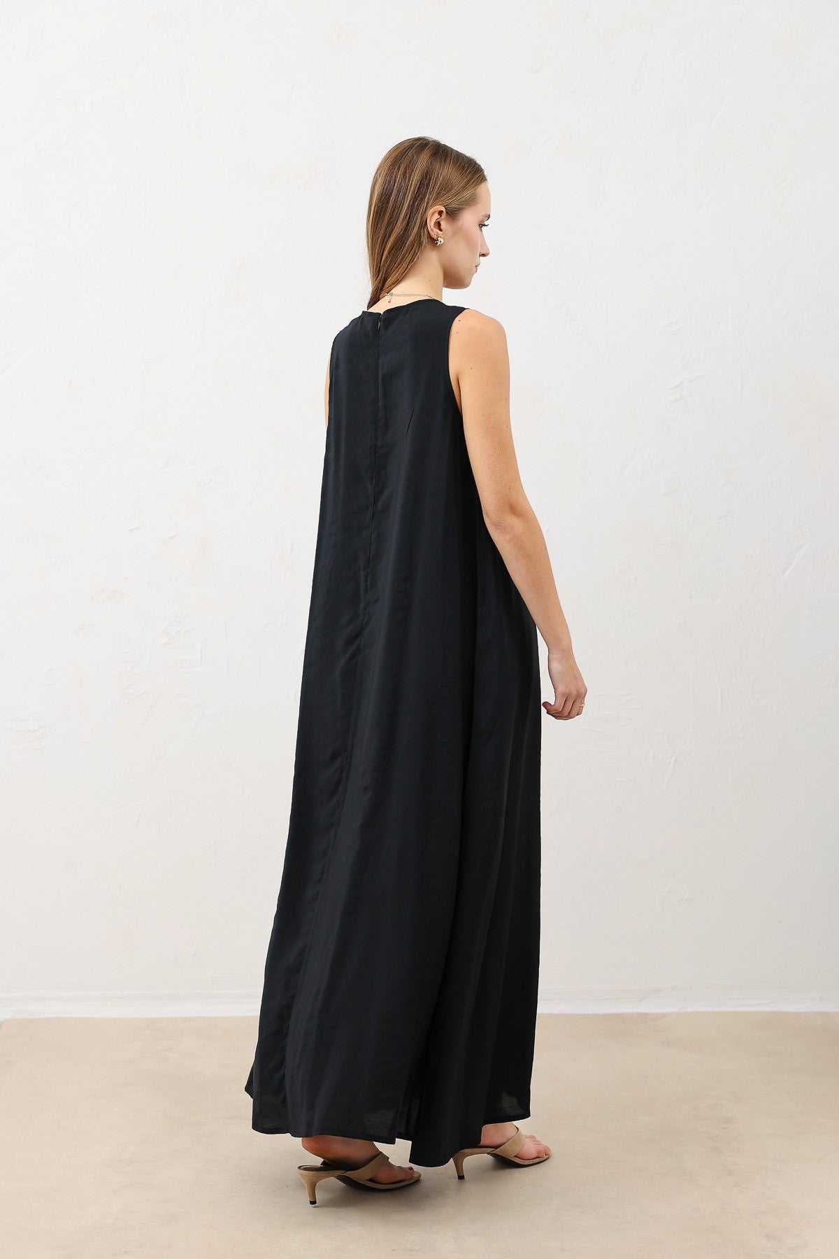 Antioch Draped Halter-Neck Midi Dress