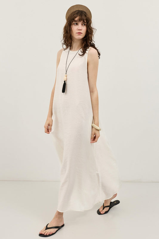 Flowy Halter-Neck Midi Dress