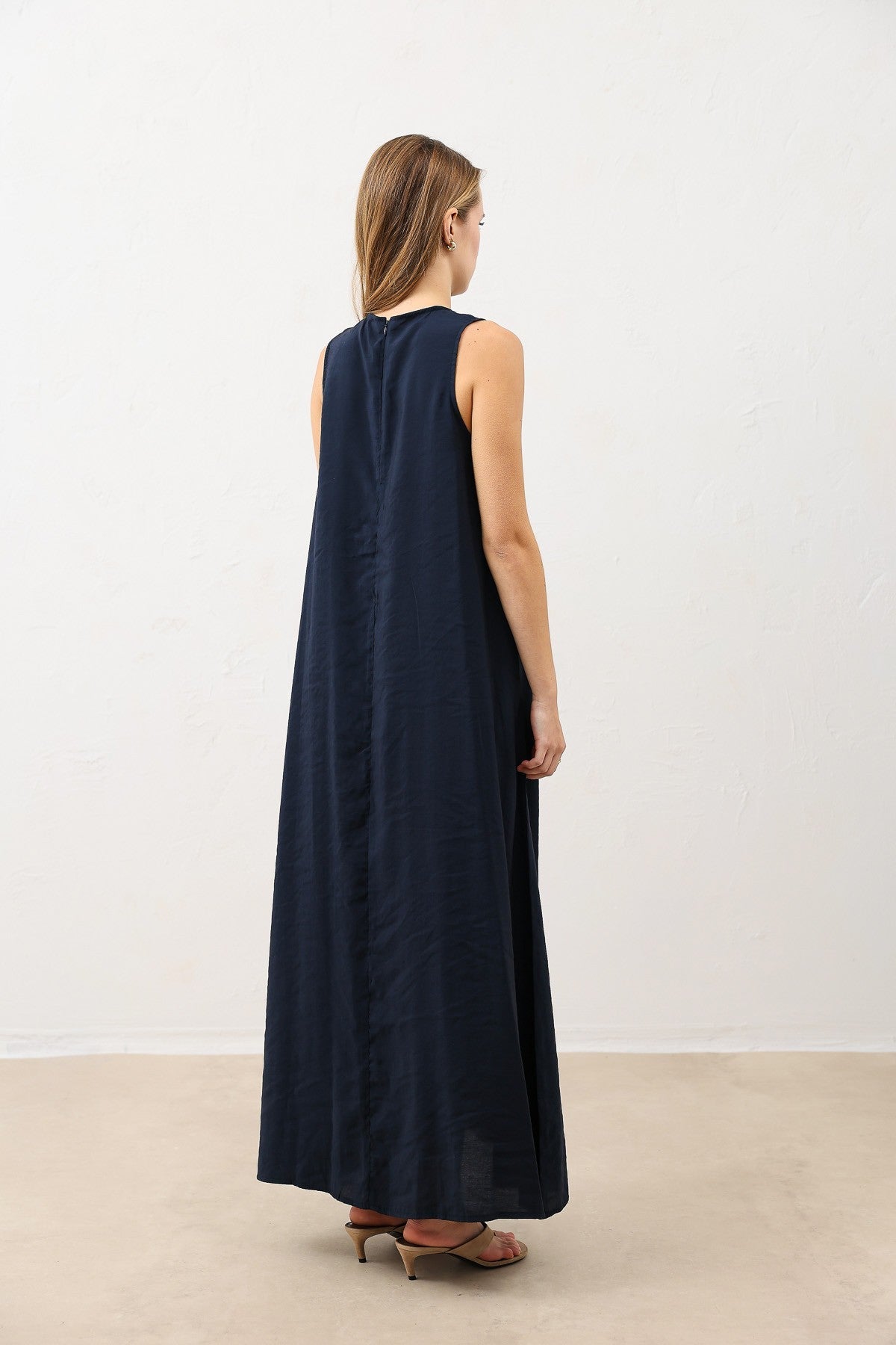 Antioch Draped Halter-Neck Midi Dress