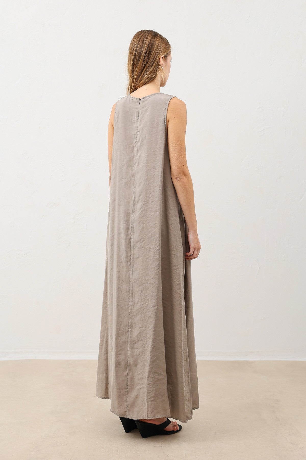 Antioch Draped Halter-Neck Midi Dress